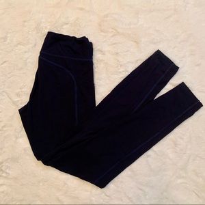 Satina high waisted leggings with pockets navy